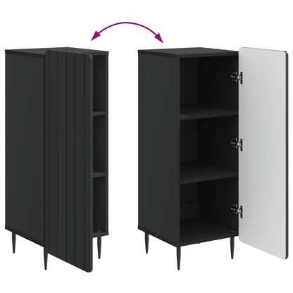 vidaXL Sideboard Black 34.5 x 33 x 92 cm Engineered Wood