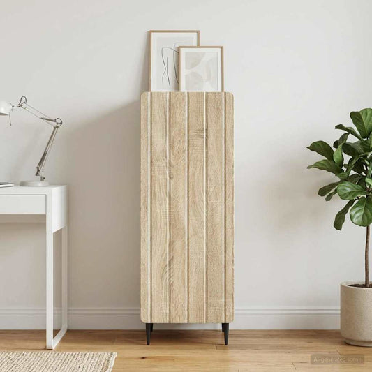 vidaXL Sideboard Sonoma Oak 34.5 x 33 x 92 cm Engineered Wood