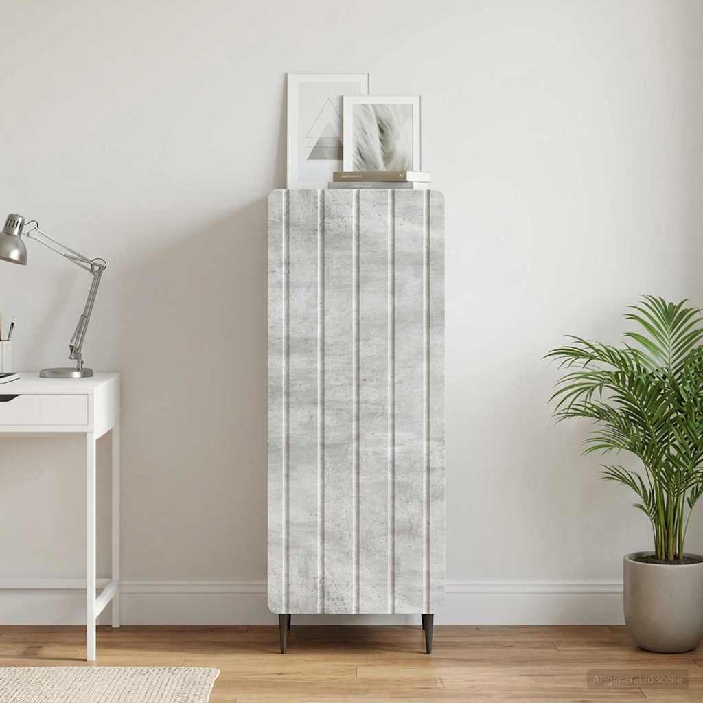 vidaXL Sideboard Concrete Grey 34.5 x 33 x 92 cm Engineered Wood