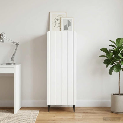 vidaXL Sideboard High Gloss White 34.5 x 33 x 92 cm Engineered Wood