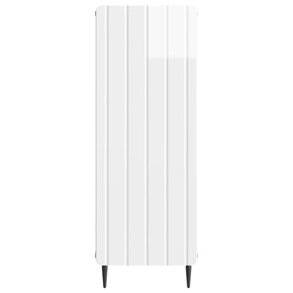 vidaXL Sideboard High Gloss White 34.5 x 33 x 92 cm Engineered Wood