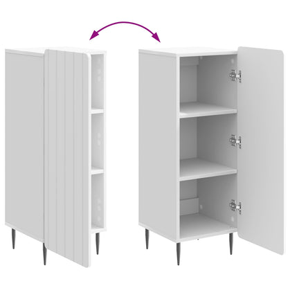 vidaXL Sideboard High Gloss White 34.5 x 33 x 92 cm Engineered Wood