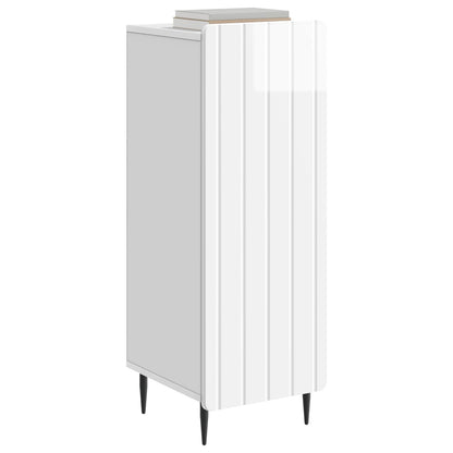 vidaXL Sideboard High Gloss White 34.5 x 33 x 92 cm Engineered Wood