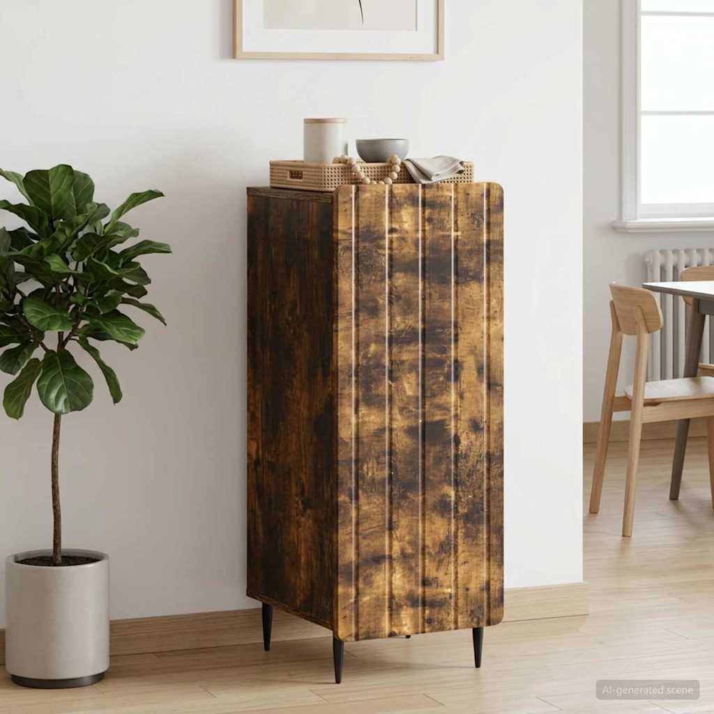 vidaXL Sideboard Smoked Oak 34.5 x 33 x 92 cm Engineered Wood