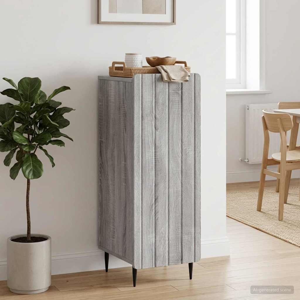 vidaXL Sideboard Grey Sonoma 34.5 x 33 x 92 cm Engineered Wood