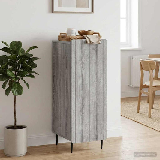 vidaXL Sideboard Grey Sonoma 34.5 x 33 x 92 cm Engineered Wood