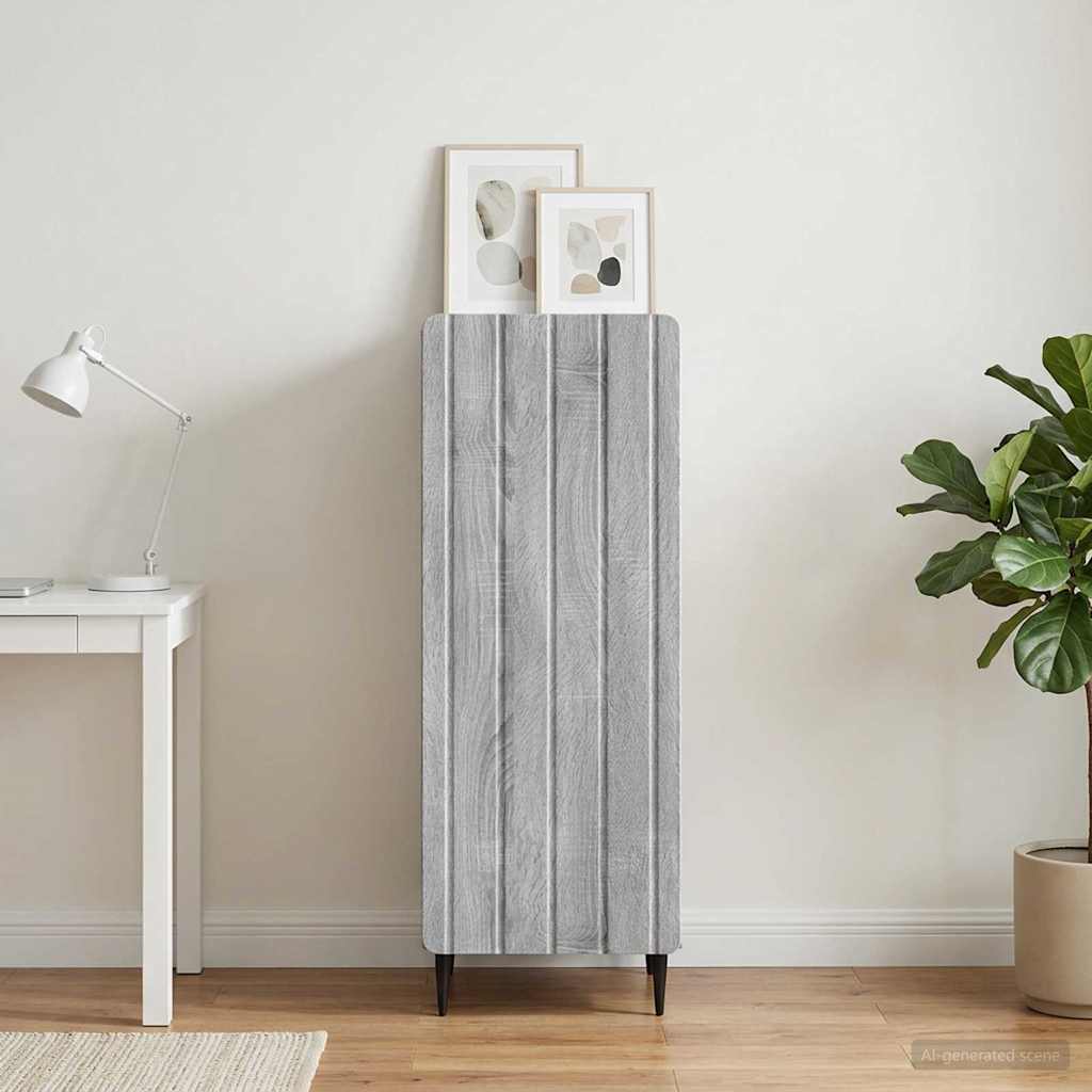 vidaXL Sideboard Grey Sonoma 34.5 x 33 x 92 cm Engineered Wood
