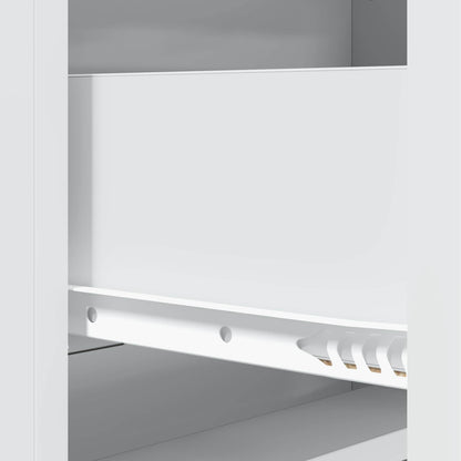 vidaXL Drawer Cabinet White 66 x 34.5 x 92 cm Engineered Wood