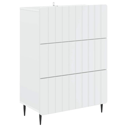 vidaXL Drawer Cabinet White 66 x 34.5 x 92 cm Engineered Wood