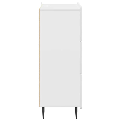 vidaXL Drawer Cabinet White 66 x 34.5 x 92 cm Engineered Wood