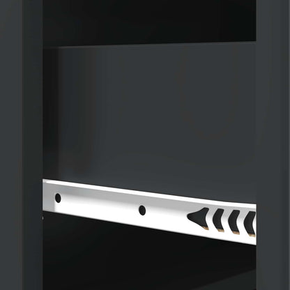 vidaXL Drawer Cabinet Black 66 x 34.5 x 92 cm Engineered Wood