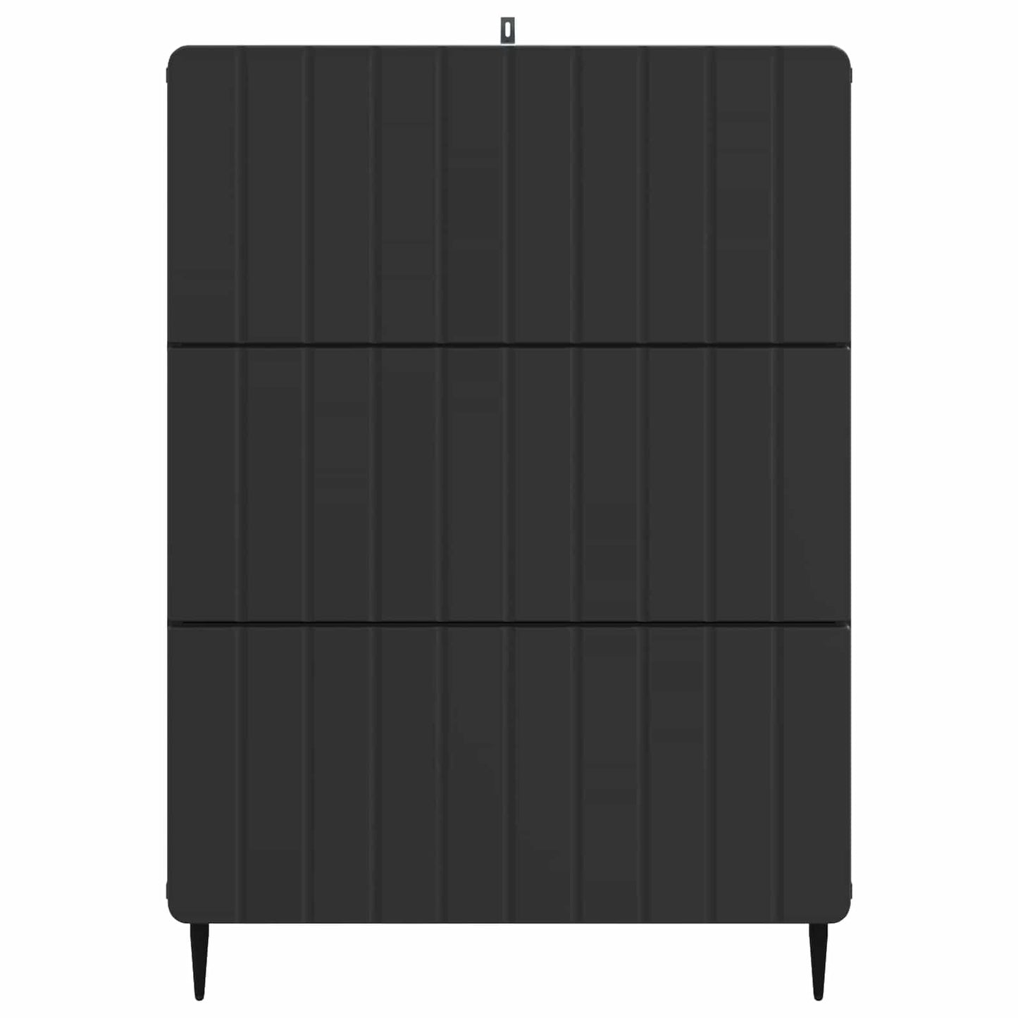 vidaXL Drawer Cabinet Black 66 x 34.5 x 92 cm Engineered Wood