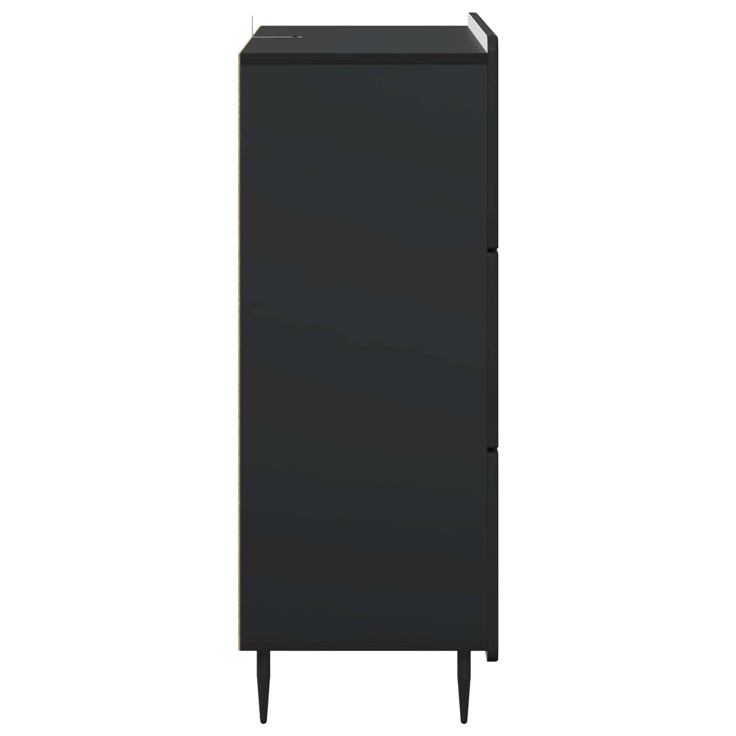 vidaXL Drawer Cabinet Black 66 x 34.5 x 92 cm Engineered Wood