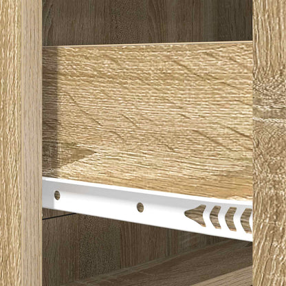 vidaXL Drawer Cabinet Sonoma Oak 66 x 34.5 x 92 cm Engineered Wood