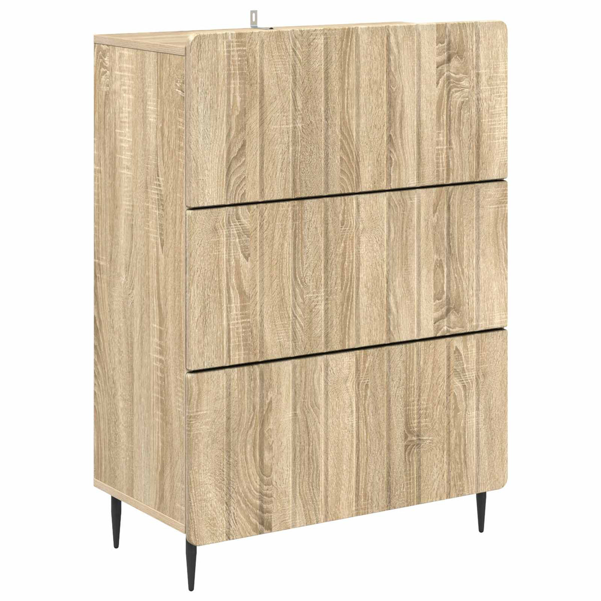 vidaXL Drawer Cabinet 66 x 34.5 x 92 cm Engineered Wood Sonoma Oak