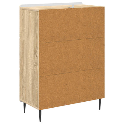 vidaXL Drawer Cabinet Sonoma Oak 66 x 34.5 x 92 cm Engineered Wood