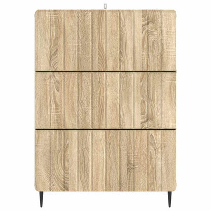 vidaXL Drawer Cabinet Sonoma Oak 66 x 34.5 x 92 cm Engineered Wood