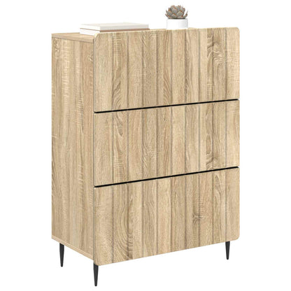 vidaXL Drawer Cabinet Sonoma Oak 66 x 34.5 x 92 cm Engineered Wood