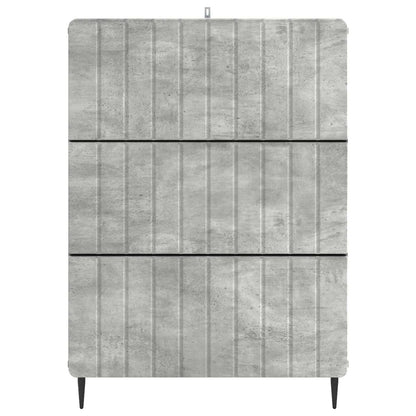 vidaXL Drawer Cabinet Concrete Grey 66 x 34.5 x 92 cm Engineered Wood