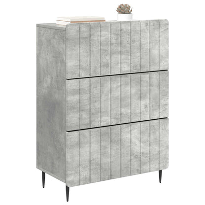 vidaXL Drawer Cabinet Concrete Grey 66 x 34.5 x 92 cm Engineered Wood