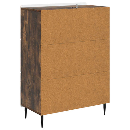 vidaXL Drawer Cabinet Smoked Oak 66 x 34.5 x 92 cm Engineered Wood