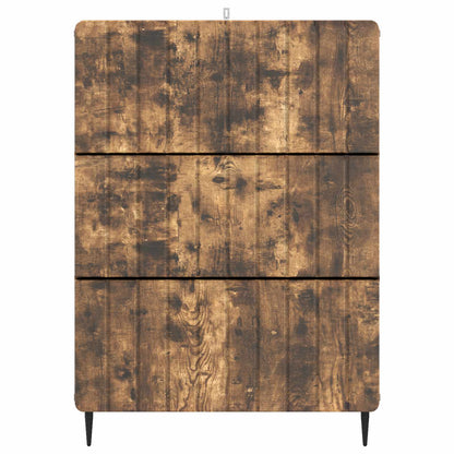 vidaXL Drawer Cabinet Smoked Oak 66 x 34.5 x 92 cm Engineered Wood