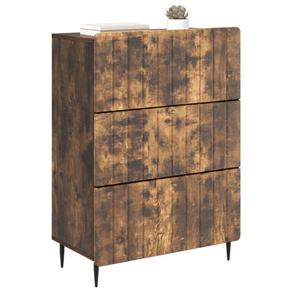 vidaXL Drawer Cabinet Smoked Oak 66 x 34.5 x 92 cm Engineered Wood