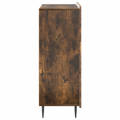 vidaXL Drawer Cabinet Smoked Oak 66 x 34.5 x 92 cm Engineered Wood