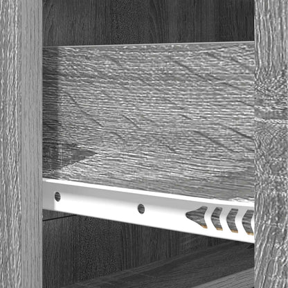 vidaXL Drawer Cabinet Grey Sonoma 66 x 34.5 x 92 cm Engineered Wood