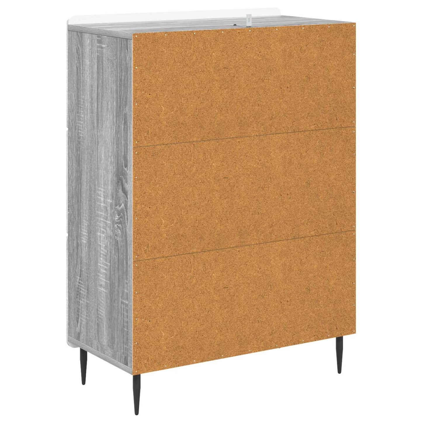 vidaXL Drawer Cabinet Grey Sonoma 66 x 34.5 x 92 cm Engineered Wood