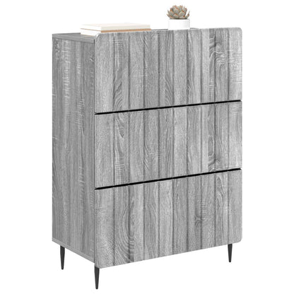 vidaXL Drawer Cabinet Grey Sonoma 66 x 34.5 x 92 cm Engineered Wood