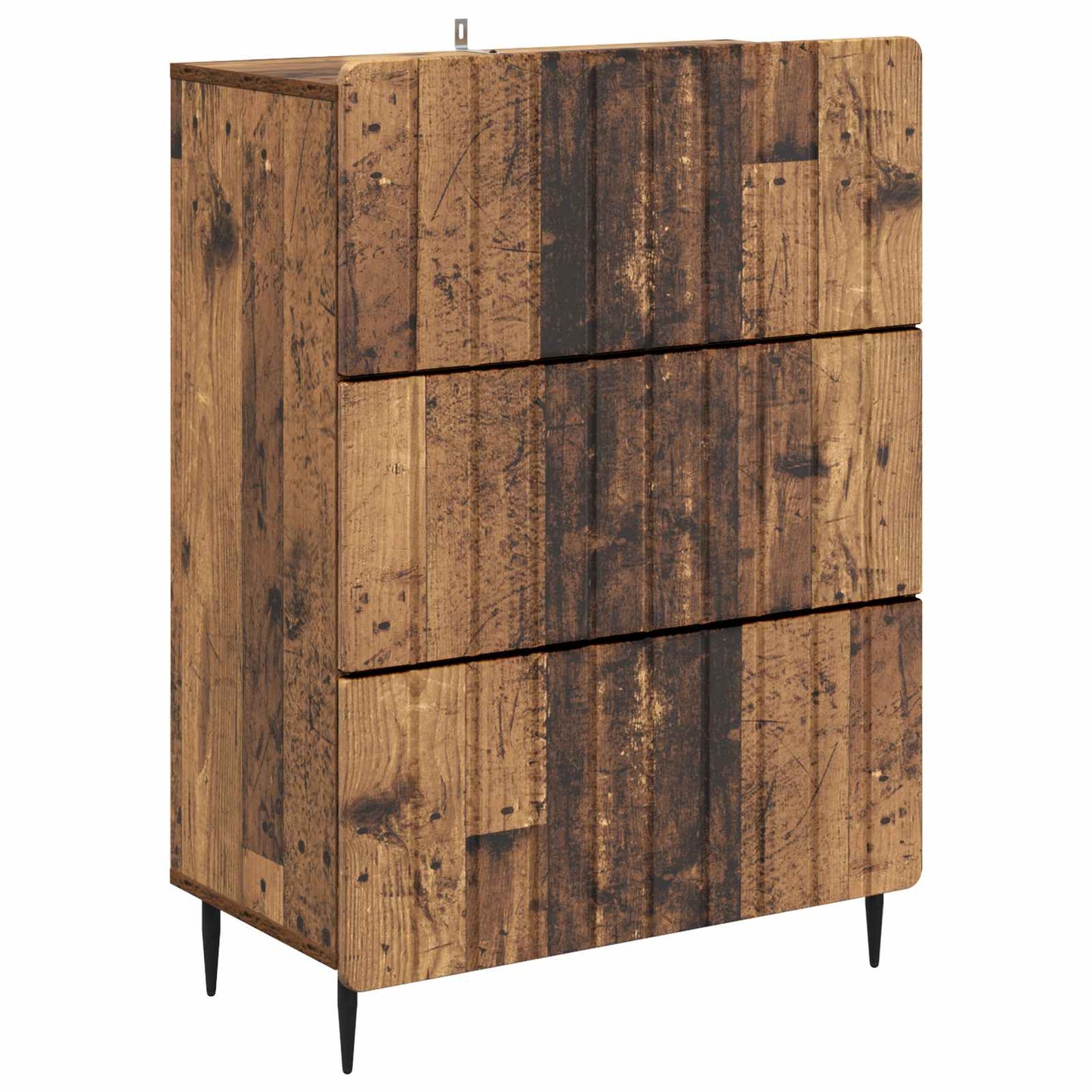 vidaXL Drawer Cabinet Old Wood 66 x 34.5 x 92 cm Engineered Wood