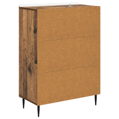 vidaXL Drawer Cabinet Old Wood 66 x 34.5 x 92 cm Engineered Wood