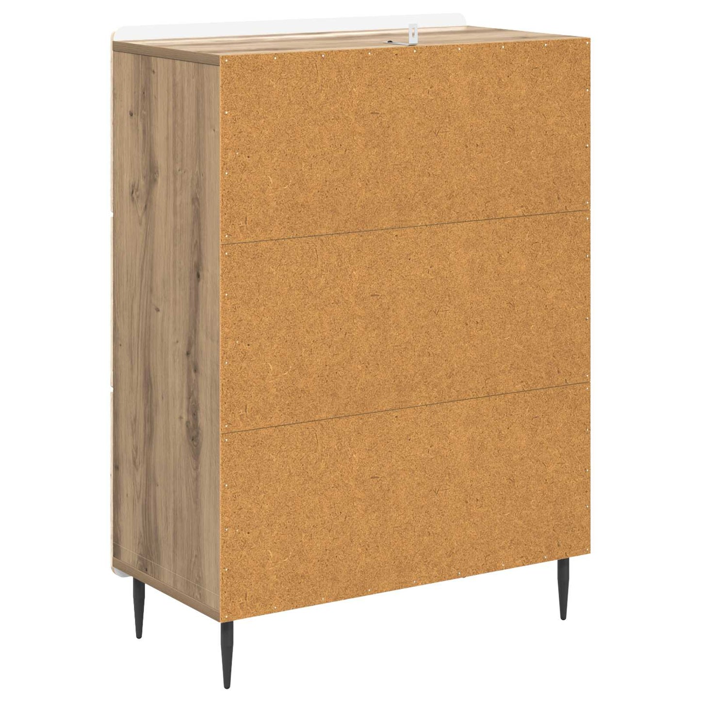 vidaXL Drawer Cabinet 66 x 34.5 x 92 cm Engineered Wood Artisan Oak