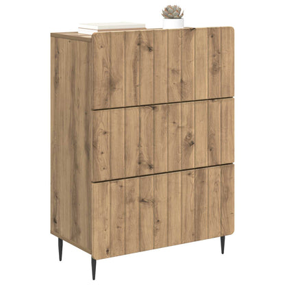 vidaXL Drawer Cabinet 66 x 34.5 x 92 cm Engineered Wood Artisan Oak
