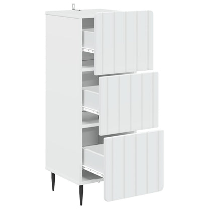 vidaXL Drawer Cabinet White 33 x 34.5 x 92 cm Engineered Wood