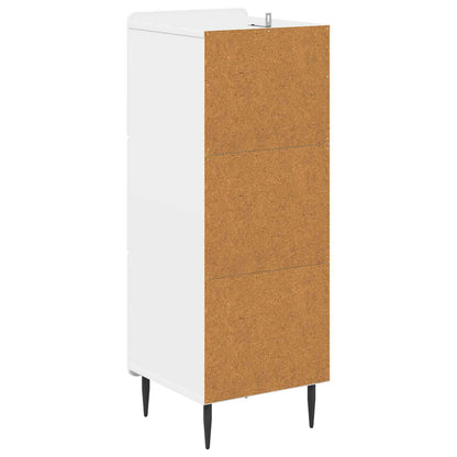 vidaXL Drawer Cabinet White 33 x 34.5 x 92 cm Engineered Wood
