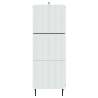 vidaXL Drawer Cabinet White 33 x 34.5 x 92 cm Engineered Wood