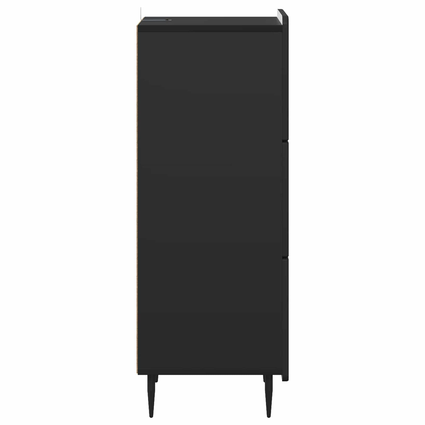 vidaXL Drawer Cabinet 33 x 34.5 x 92 cm Engineered Wood Black