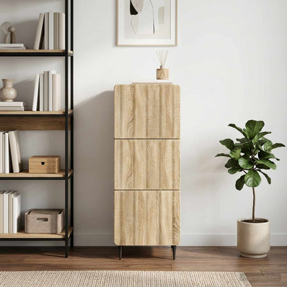 vidaXL Drawer Cabinet Sonoma Oak 33 x 34.5 x 92 cm Engineered Wood