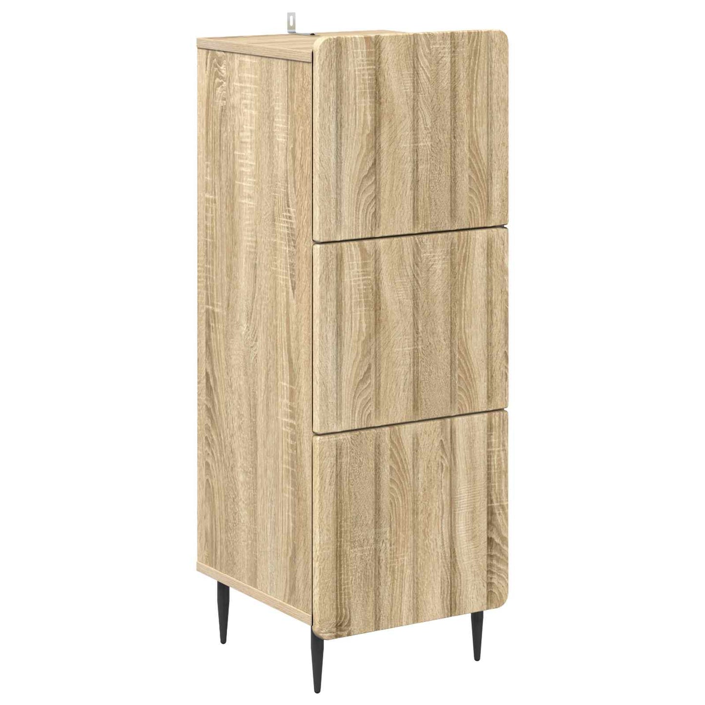 vidaXL Drawer Cabinet Sonoma Oak 33 x 34.5 x 92 cm Engineered Wood