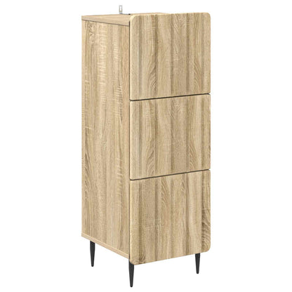 vidaXL Drawer Cabinet Sonoma Oak 33 x 34.5 x 92 cm Engineered Wood