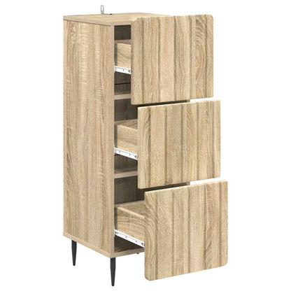 vidaXL Drawer Cabinet Sonoma Oak 33 x 34.5 x 92 cm Engineered Wood