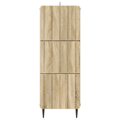 vidaXL Drawer Cabinet Sonoma Oak 33 x 34.5 x 92 cm Engineered Wood