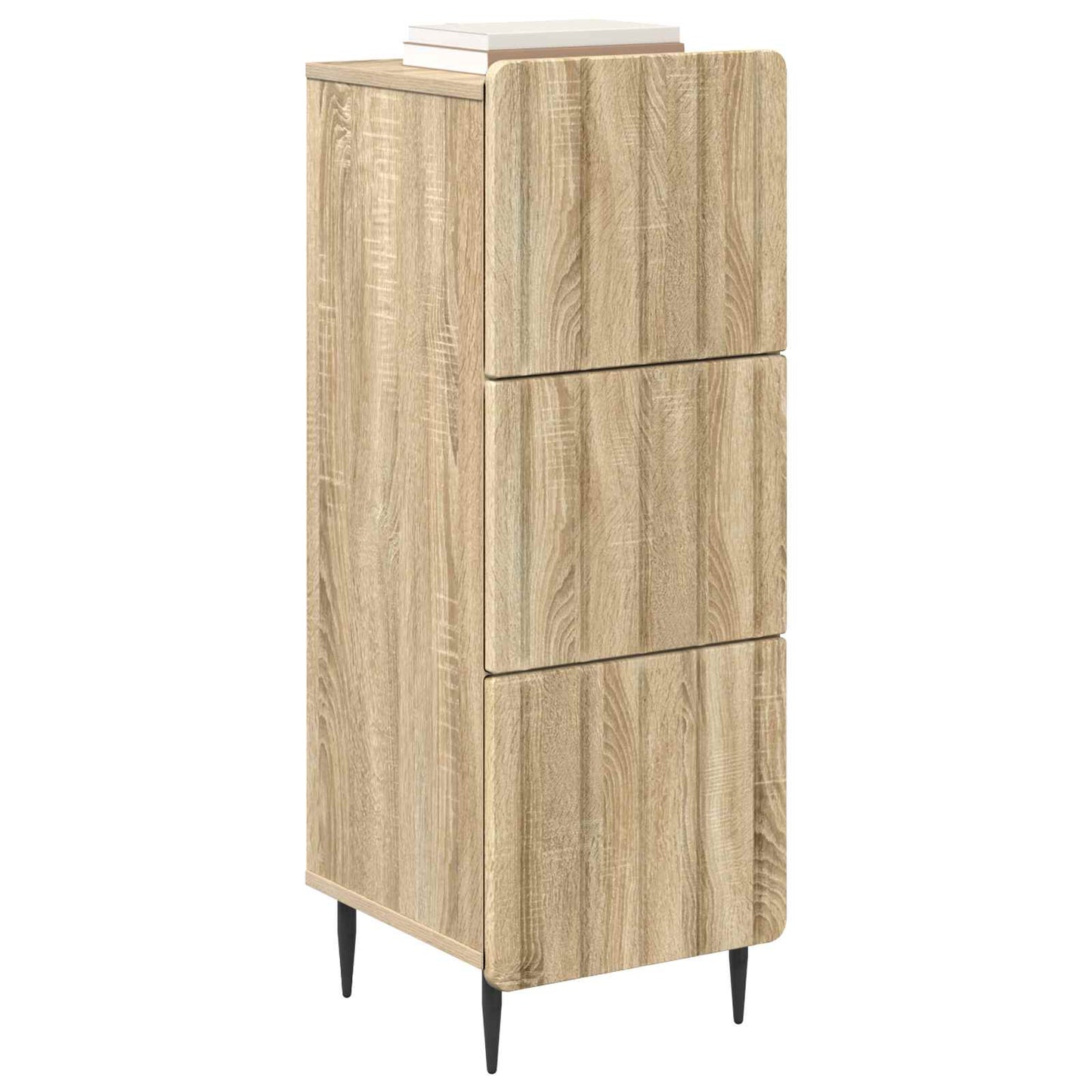 vidaXL Drawer Cabinet Sonoma Oak 33 x 34.5 x 92 cm Engineered Wood