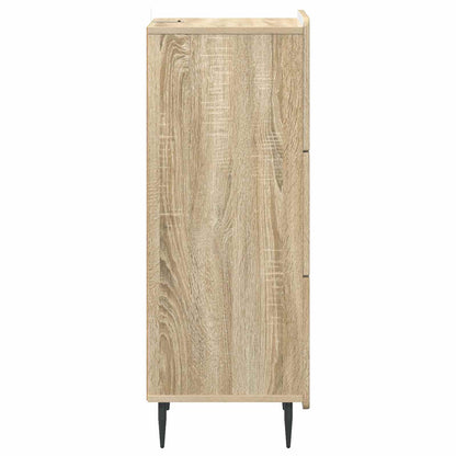 vidaXL Drawer Cabinet Sonoma Oak 33 x 34.5 x 92 cm Engineered Wood