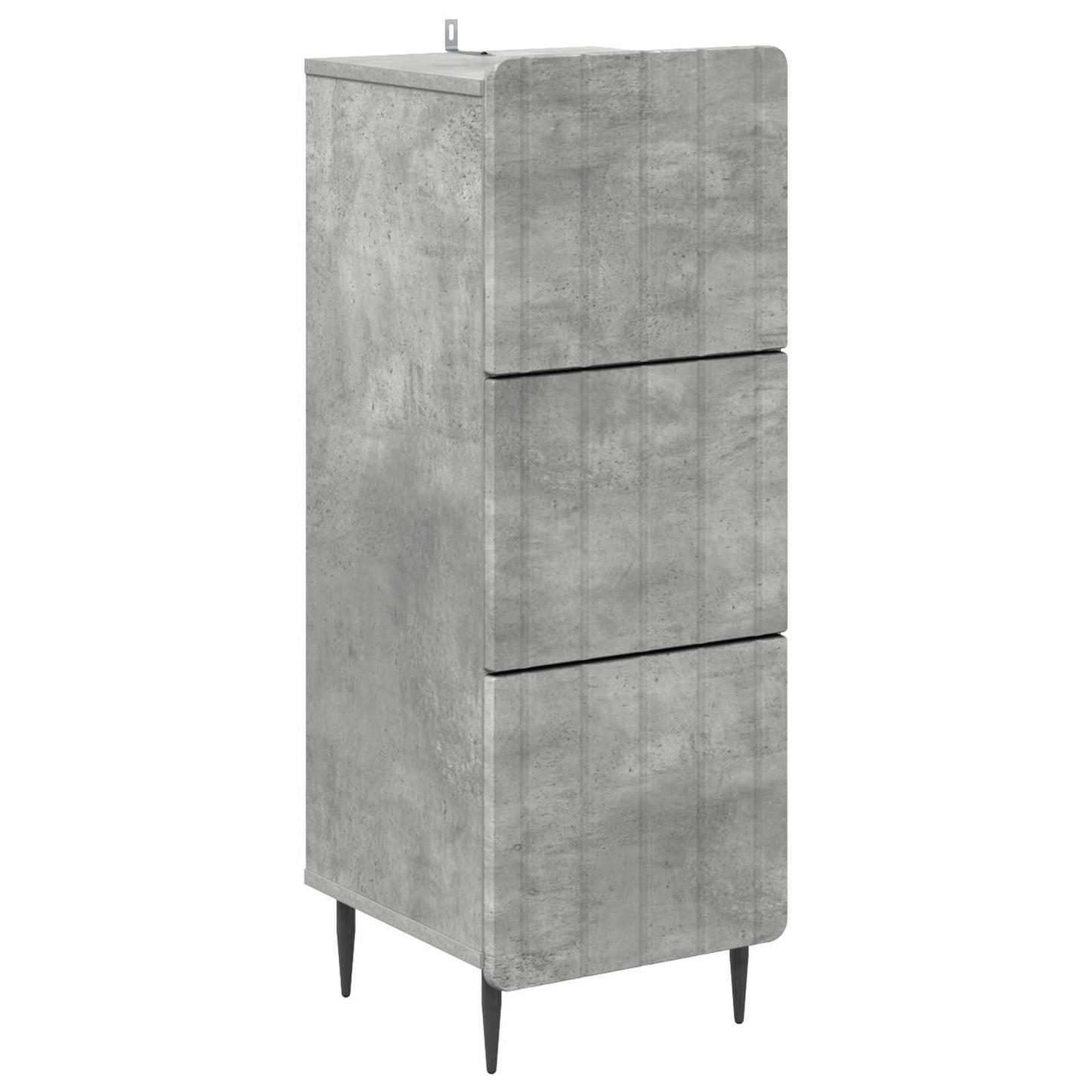 vidaXL Drawer Cabinet Concrete Grey 33 x 34.5 x 92 cm Engineered Wood
