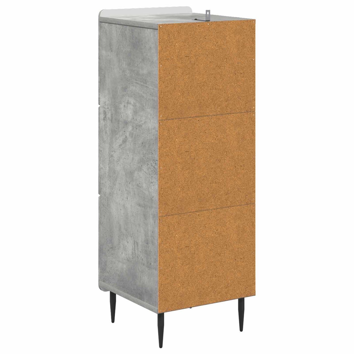 vidaXL Drawer Cabinet Concrete Grey 33 x 34.5 x 92 cm Engineered Wood