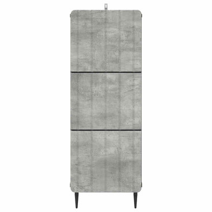 vidaXL Drawer Cabinet Concrete Grey 33 x 34.5 x 92 cm Engineered Wood