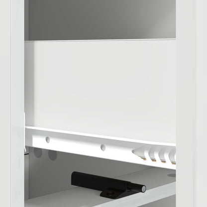 vidaXL Drawer Cabinet High Gloss White 33 x 34.5 x 92 cm